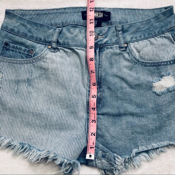 Rewash, Distressed Striped Jean Shorts, Size 29 - Picture 11 of 11